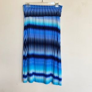 Cynthia Rowley Women Size XS Vibrant Fold-Over Waist Maxi Skirt